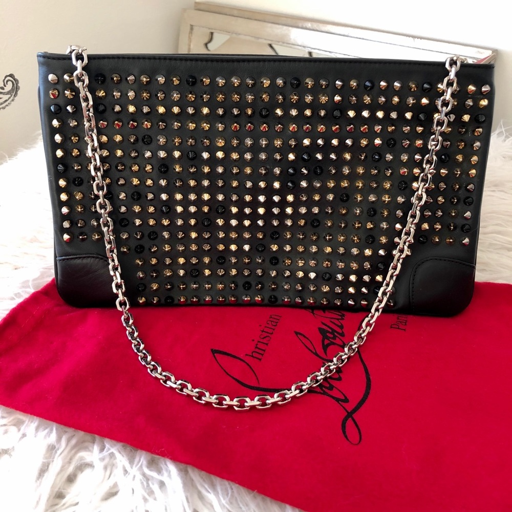 Christian Louboutin Multi Spike Loubiposh Clutch
